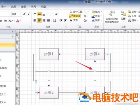 visio2013怎么设置跨线 visio2016设置跨线 软件办公 第6张