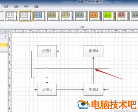 visio2013怎么设置跨线 visio2016设置跨线 软件办公 第9张