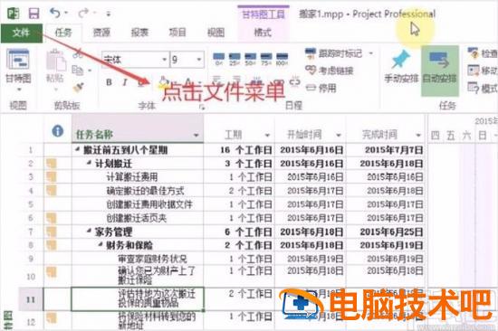 project如何设置标题 project2010如何设置标题 软件办公 第2张