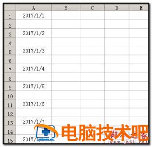 Excel2016怎么隔行插入连续日期 软件办公 第4张