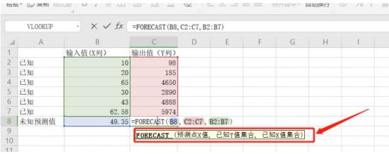 预测函数FORECAST的使用方法 软件办公 第4张