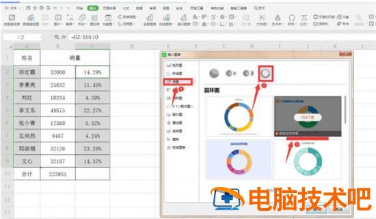 Excel如何制作圆环图 excel如何做圆环图 软件办公 第4张