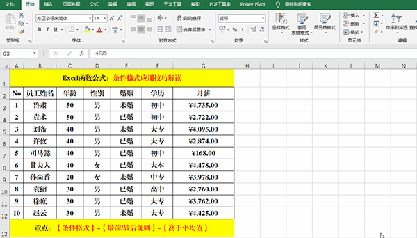 Excel2019中使用条件格式分析数据的7类方法教学 软件办公 第9张