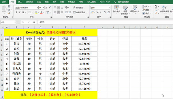 Excel2019中使用条件格式分析数据的7类方法教学 软件办公 第11张