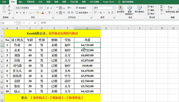 Excel2019中使用条件格式分析数据的7类方法教学 软件办公 第10张