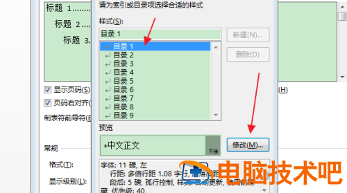 Word怎么清除指定级别目录项的双删除线 word目录怎么删除页码 软件办公 第7张