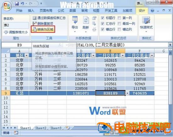 套用Excel2007表格样式进行数据汇总 excel利用套用表格样式进行格式化 软件办公 第6张