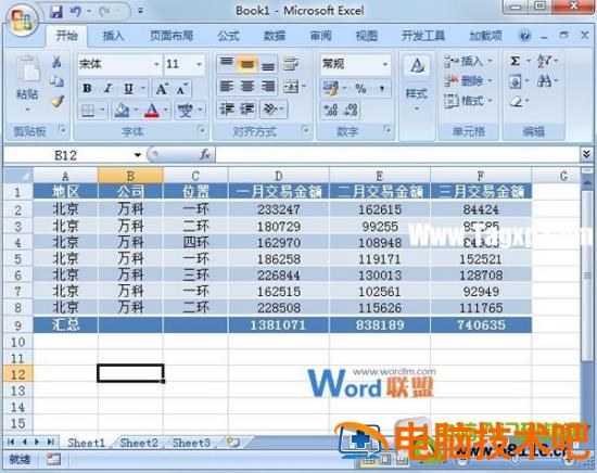 套用Excel2007表格样式进行数据汇总 excel利用套用表格样式进行格式化 软件办公 第7张