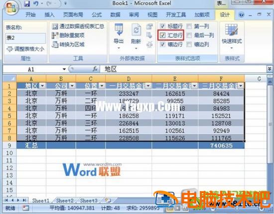 套用Excel2007表格样式进行数据汇总 excel利用套用表格样式进行格式化 软件办公 第4张