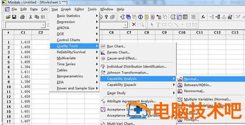 minitab计算一个零件的CPK的操作方法 minitab 计算cpk 软件办公 第3张