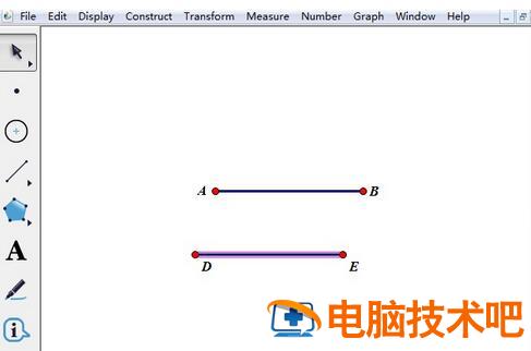 几何画板作一条线段等于已知线段的操作方法 几何画板画线段等于已知线段 软件办公 第4张