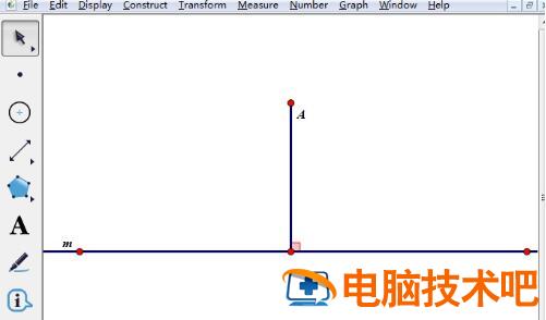 几何画板过一点作已知直线的垂线的详细步骤 几何画板过一点画直线 软件办公 第4张