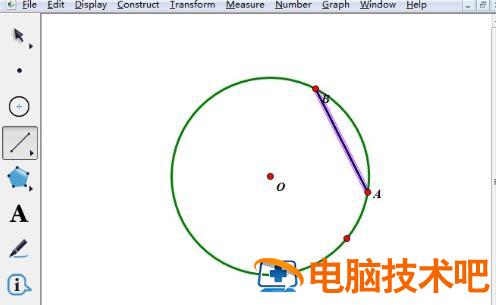 几何画板绘制圆内接正五边形的图文教程 几何画板作圆的内接正六边形 软件办公 第2张