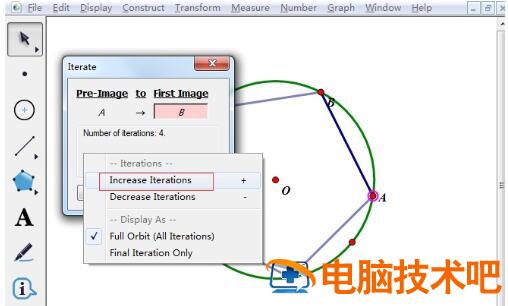 几何画板绘制圆内接正五边形的图文教程 几何画板作圆的内接正六边形 软件办公 第3张