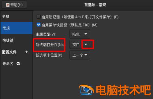 Fedora系统怎么设置打开新终端时默认打开新标签页 软件办公 第5张