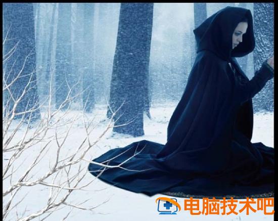 PS怎样绘制蓝色火焰的女魔法师 ps蓝色火焰特效 软件办公 第7张